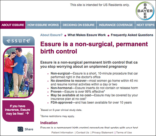 essure microsite